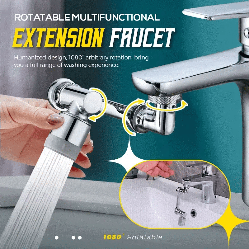 UNIVERSAL 1080° SWIVEL ROBOTIC ARM SWIVEL EXTENSION FAUCET AERATOR (60% OFF TODAY!)