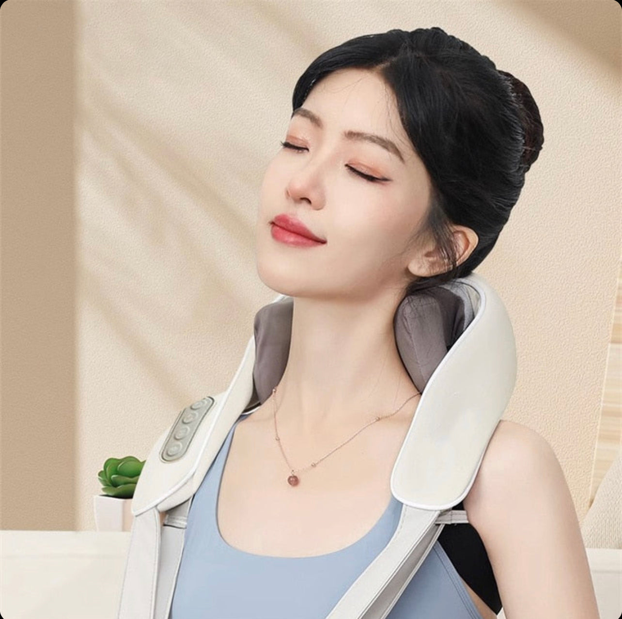 Stress Relieving And Soothing Neck And Shoulder Massager - [With