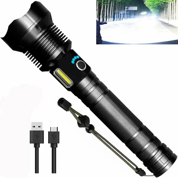 LED Rechargeable Tactical Laser Flashlight  (60% OFF TODAY!)